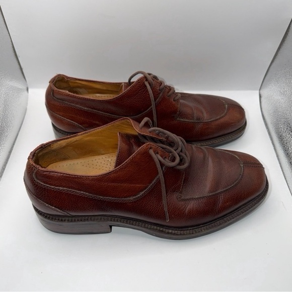 Cole Haan Size 9M Brown Leather Split Toe Lace Up Memory Flex Comfort (14172) - Picture 4 of 7